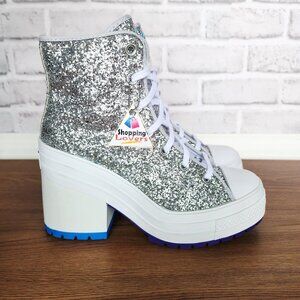 ⭐CONVERSE CHUCK 70 DELUXE Sz 8.5 Mens Shoes Heel Boots Sneakers Glitter A06028C
